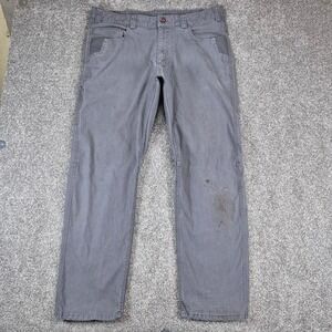 Milwaukee Work Pants Mens 38x32 Gray Canvas Utility Workwear